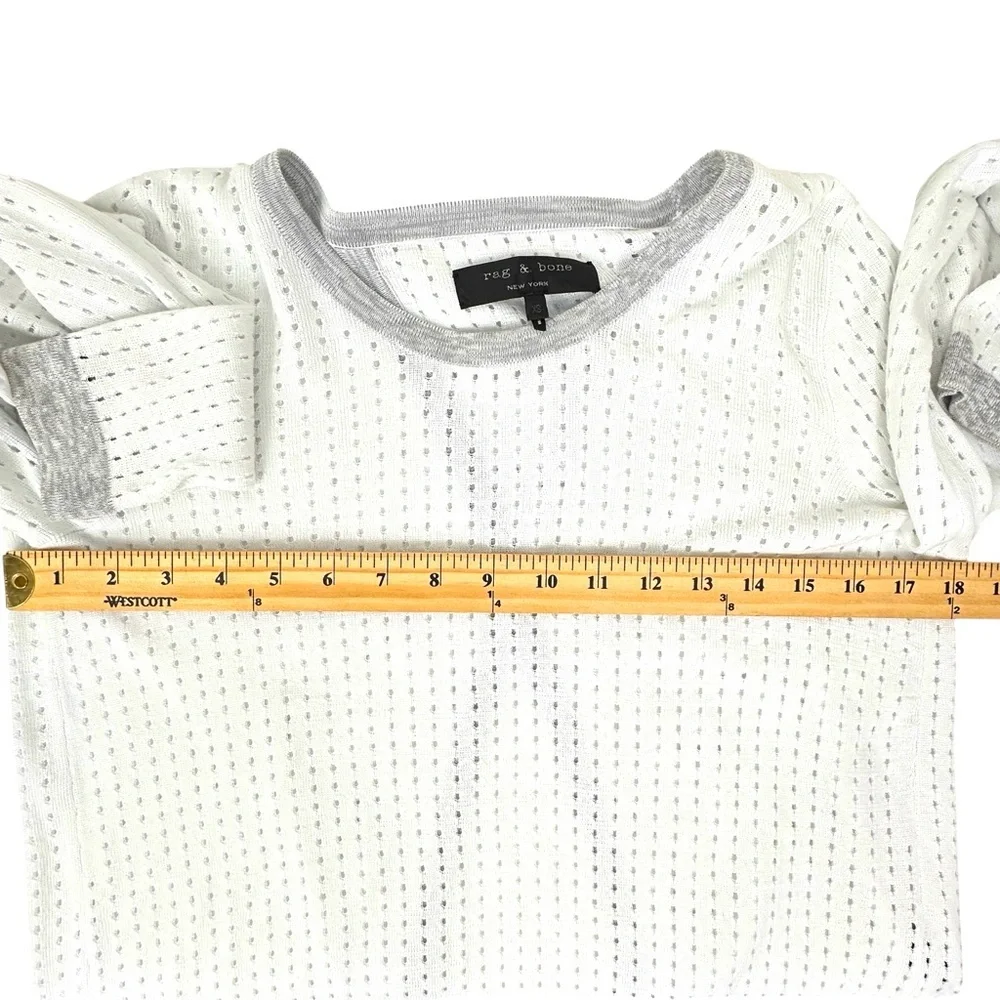 rag & bone White and Gray Long Sleeve Top - Picture 9 of 10